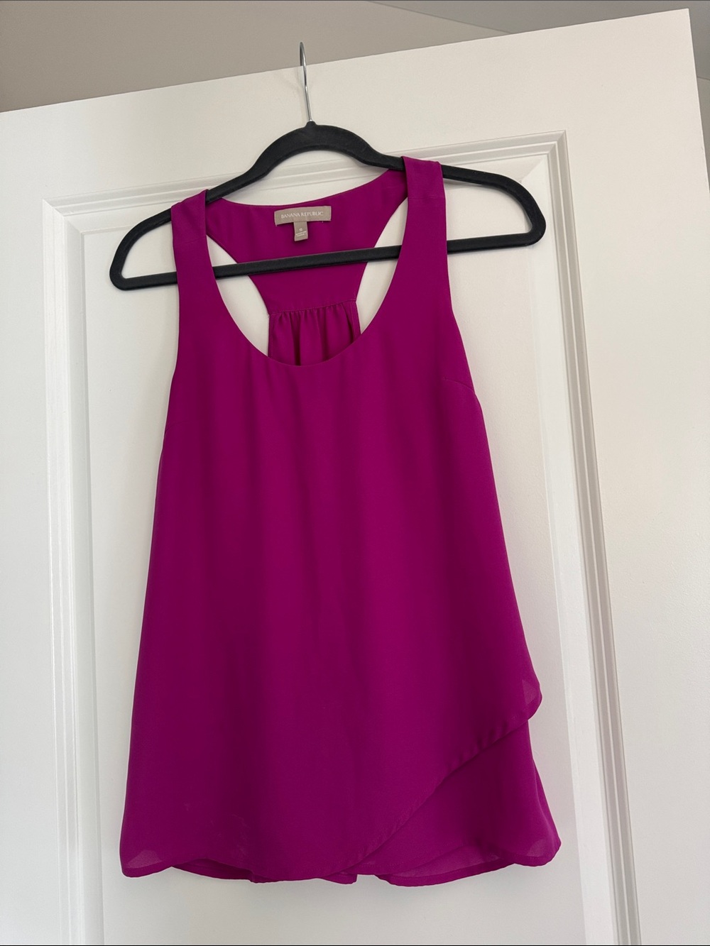 Banana Republic fuchsia layered racerback camisole